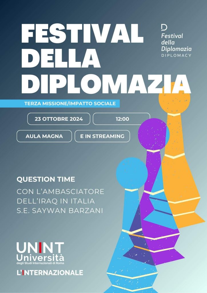 Festival della Diplomazia: Question time con Ambasciatore dell'Iraq in Italia S.E. Saywan Barzani