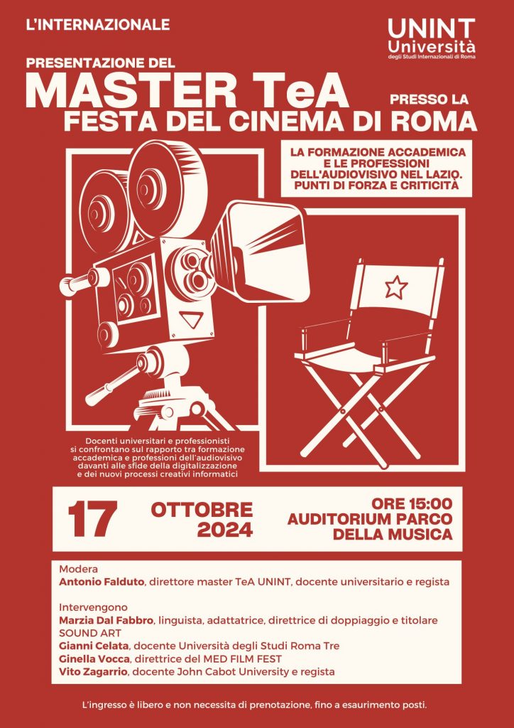 Presentazione del Master Tea presso la Festa del Cinema di Roma 2024