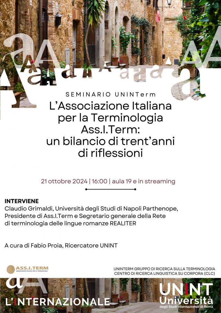 L’Associazione Italiana per la Terminologia Ass.I.Term: un bilancio di trent’anni di riflessioni