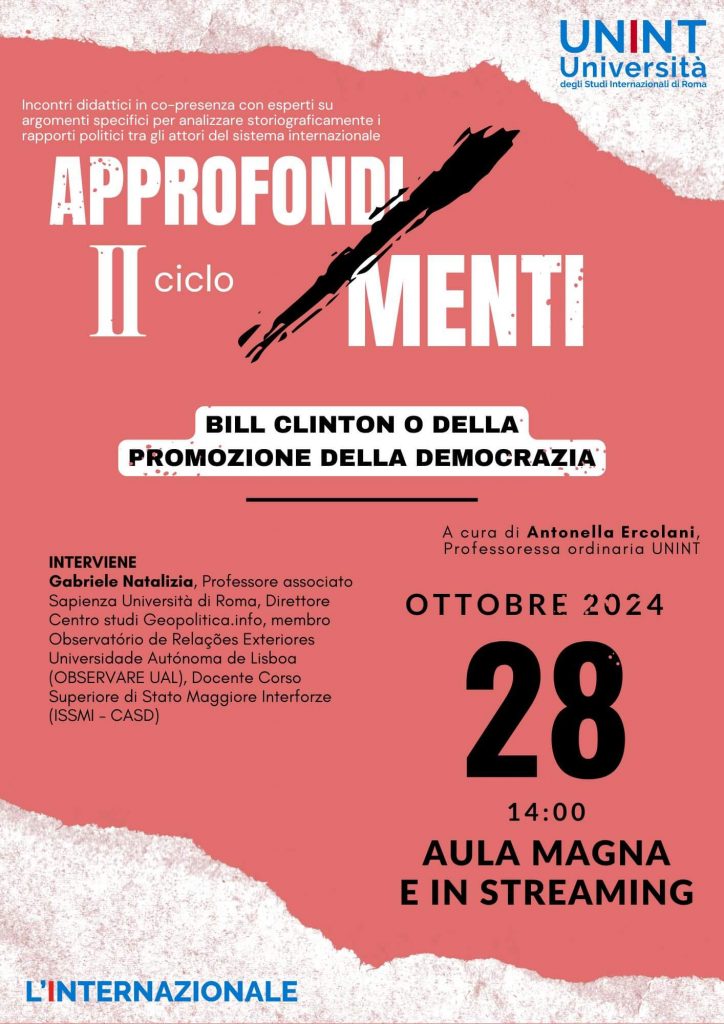 Ciclo Approfondi/MENTI: Bill Clinton o della promozione della democrazia