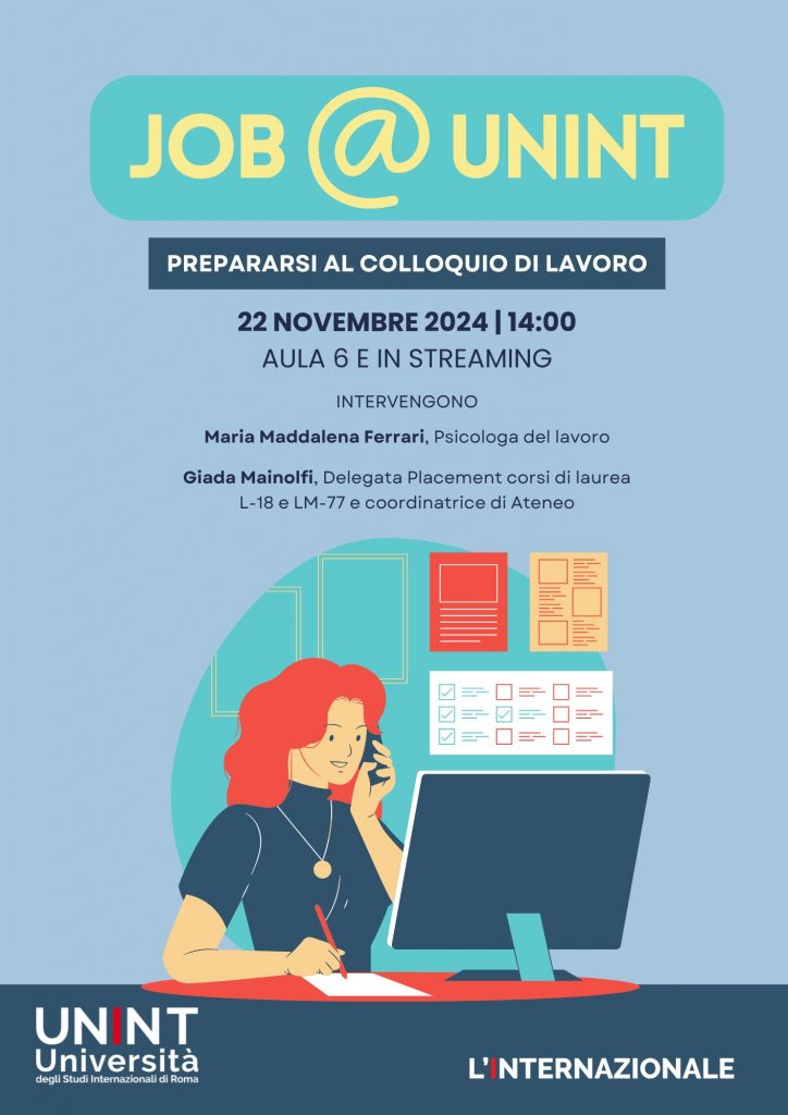 JOB@UNINT - Prepararsi al colloquio di lavoro - 22 novembre