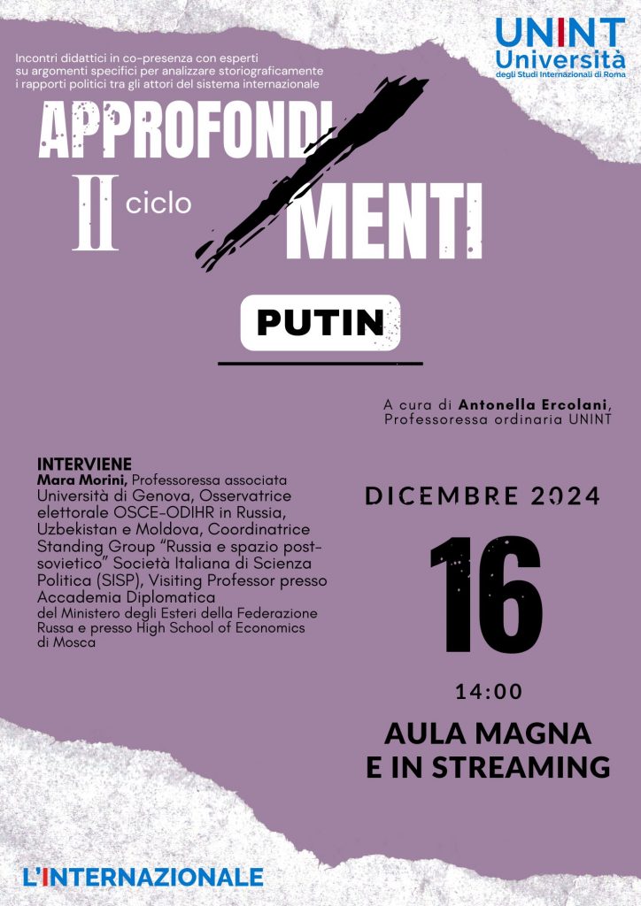 Ciclo Approfondi/MENTI: Putin