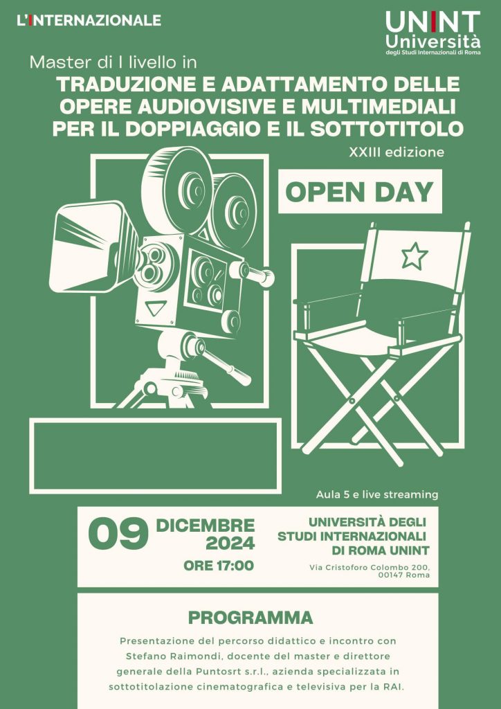 Open day Master Tea dicembre 2024